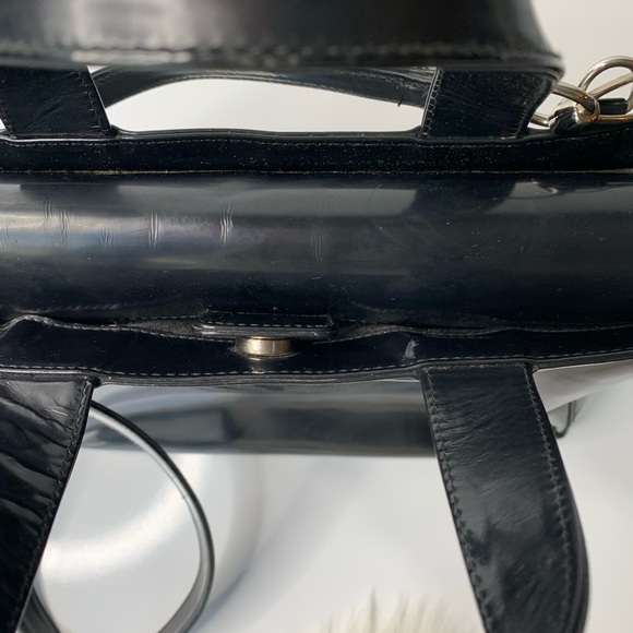 Vintage Gucci Patent 2 Way Bag Double Strap Handle - Picture 7 of 8